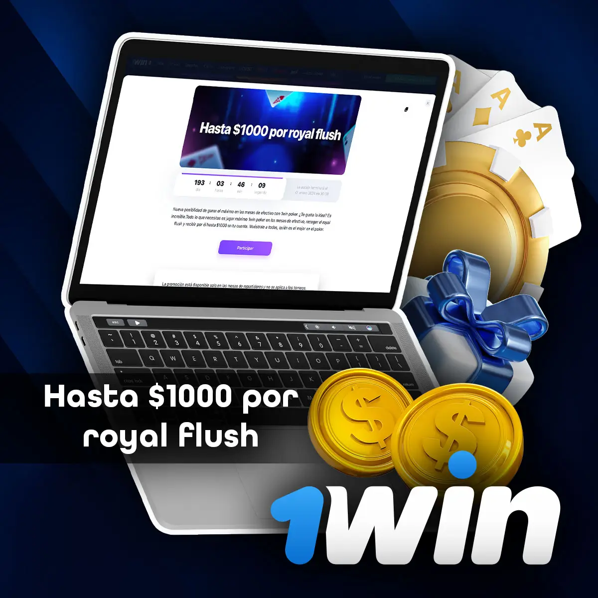 Cómo conseguir el bono de escalera real de 1.000 $ en 1win en México